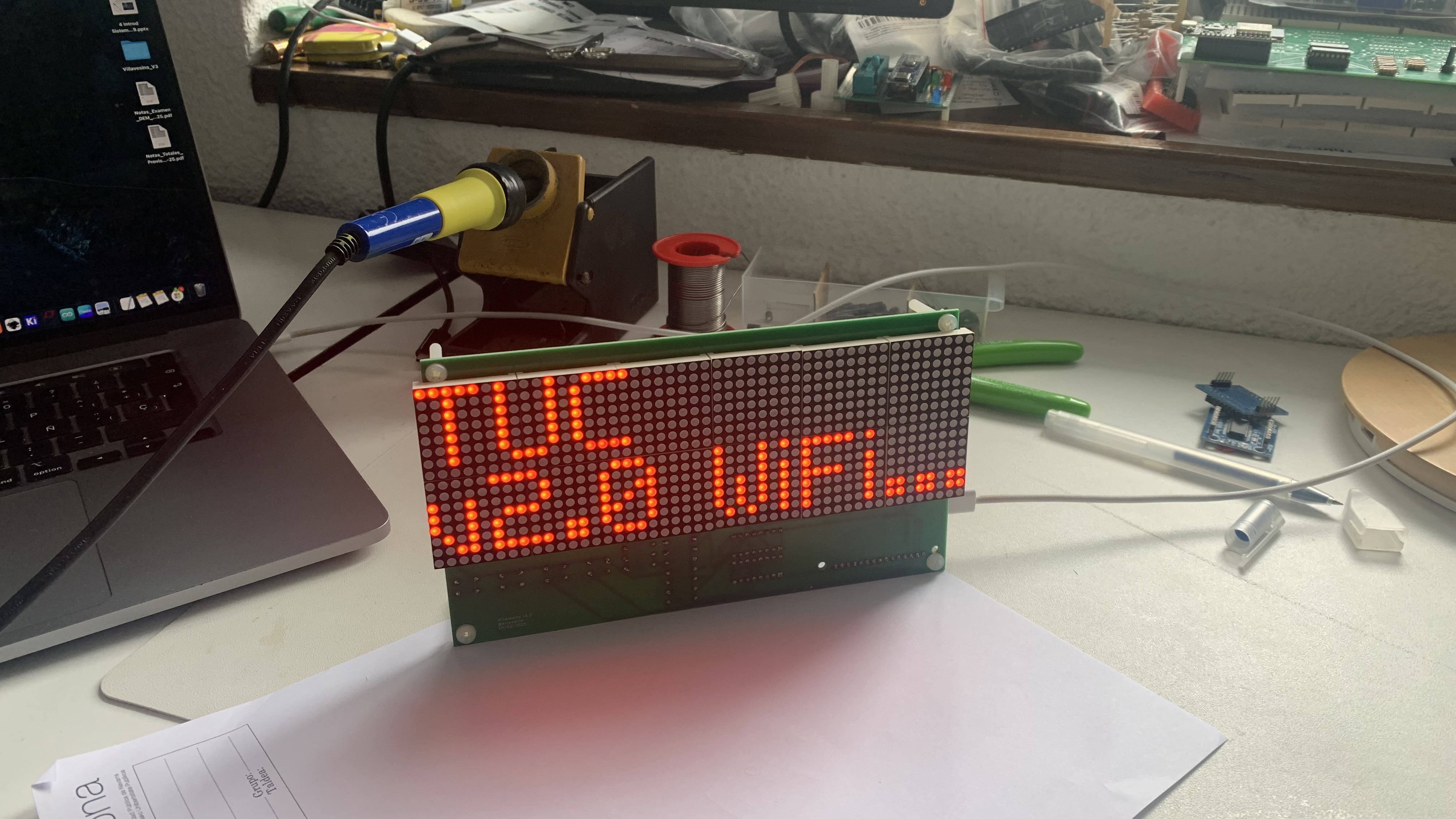 Placa funcionando